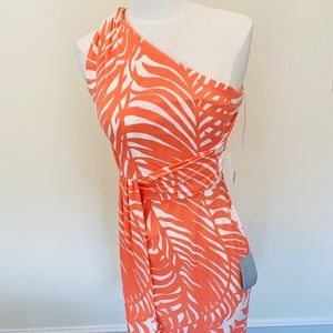 NWT Donna Morgan one-shoulder dress
